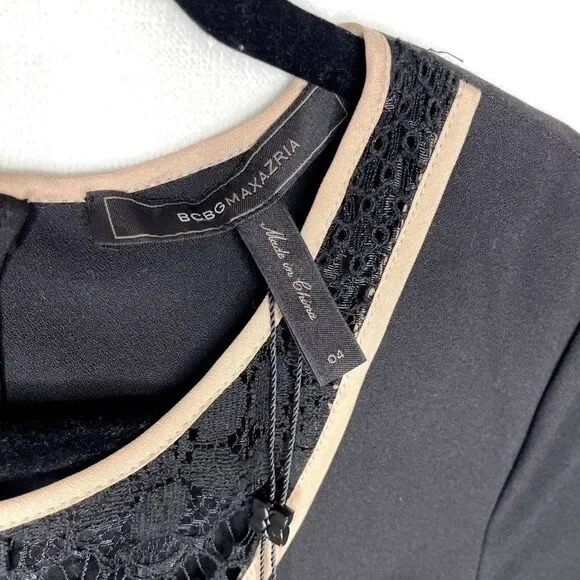NWT BCBG Max Azria Libi Dress - Black / Nude Size 4 - Picture 4 of 9